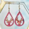 boucles d'oreilles rennes de noel