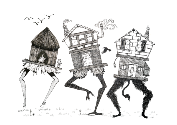 maisons des trois petits cochons qui dansent
